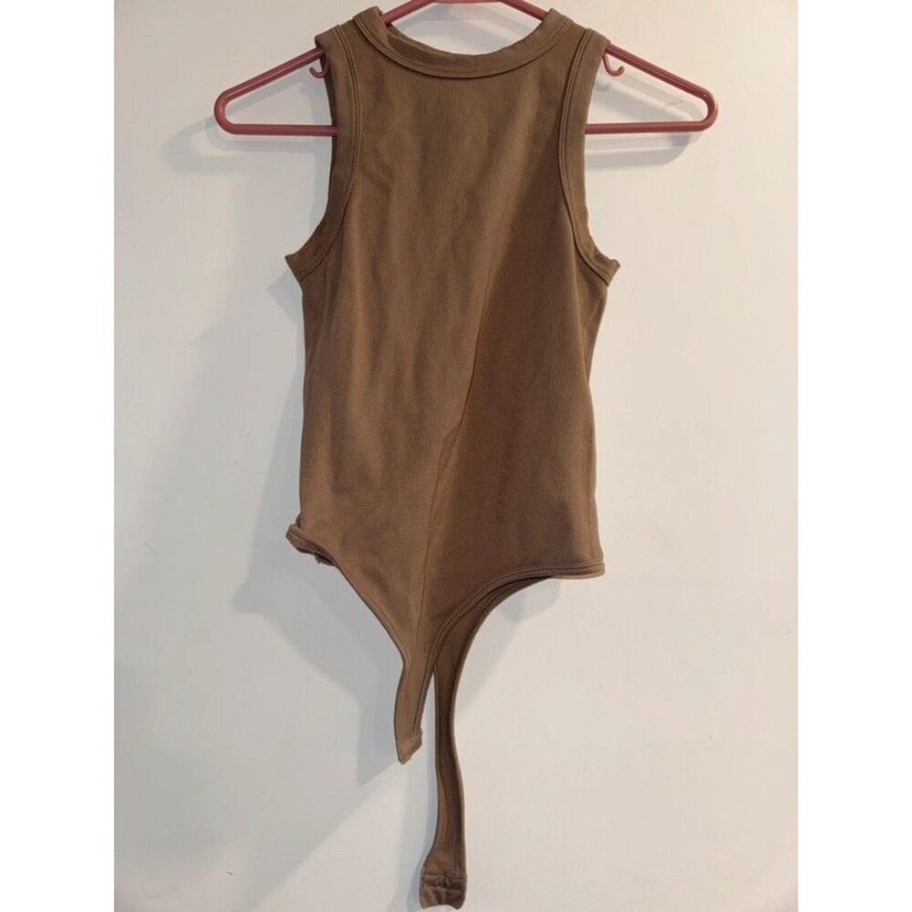 Women’s Happily Grey Sleeveless Bodysuit-Size M/L